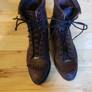 Double HH brand western packer kilti boots women 8